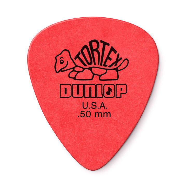 Dunlop 418P.50 Tortex Standard .50mm Red Picks - 12-Pack