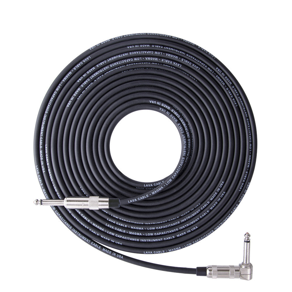 Lava Magma Cable 25' Right Angle to Straight - LCMG25R, Lava Cable - Lark Guitars